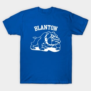 Blanton Bulldogs Elementary Retro Design White T-Shirt